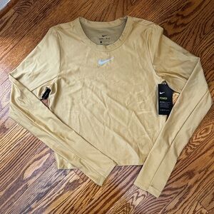 Nike Gold Dri-Fit Long Sleeve Shirt